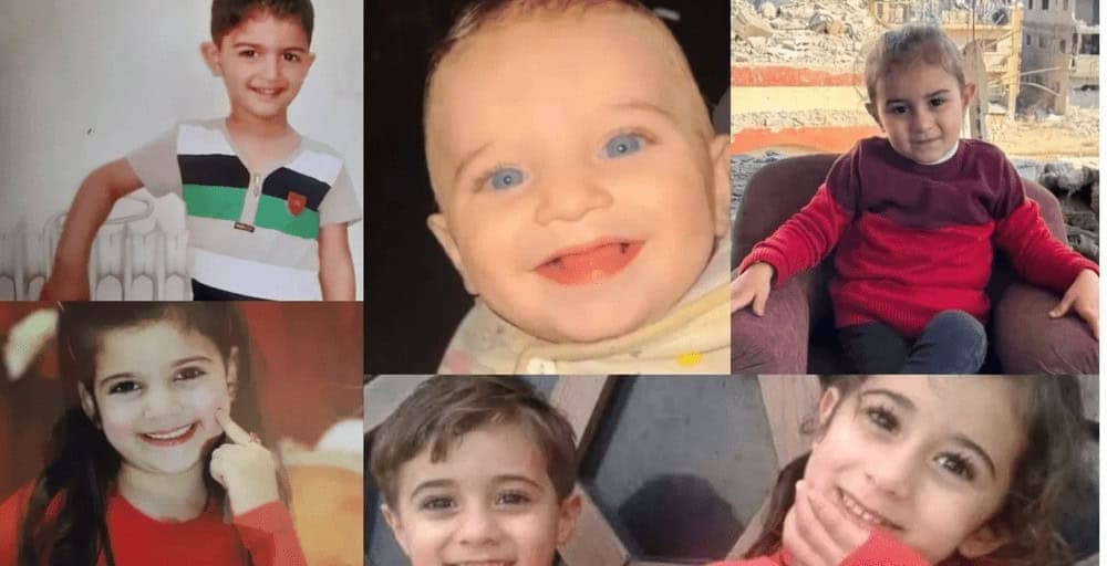 Montage of children killed in gaza this week